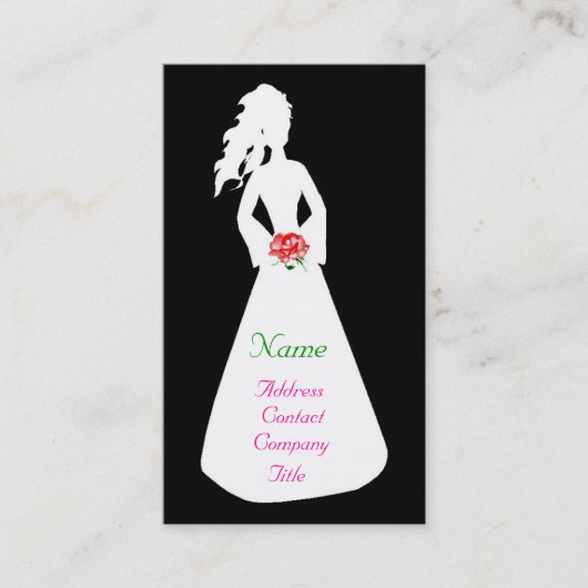 Carte De Visite Silhouette nuptiale II (Devant)