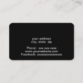 Carte De Visite Silhouette of black fence on green (Dos)