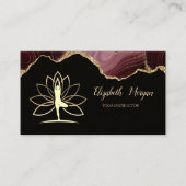 Carte De Visite Silhouette or, Agate Bourgogne, Yoga (Devant)