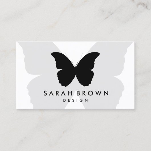 Carte De Visite Silhouette papillon tout simplement (Devant)