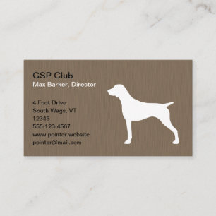 Carte De Visite Silhouette pointeur à pois courts allemand