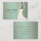 Carte De Visite Silhouette professionnelle élégante fille classe (Devant / Derrière)