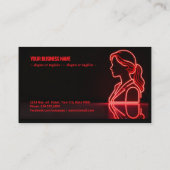 Carte De Visite Silhouette Rouge : Réflexion Professionnelle (Dos)