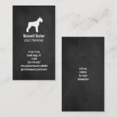 Carte De Visite Silhouette Schnauzer géant - Style tableau de bord (Devant / Derrière)