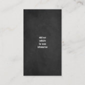 Carte De Visite Silhouette Schnauzer géant - Style tableau de bord (Dos)