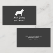 Carte De Visite Silhouette Sibérienne Husky (Devant / Derrière)