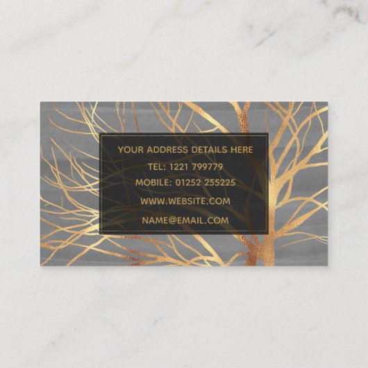 Carte De Visite Silhouette Silhouette Silhouette Gris minimum mode (Dos)