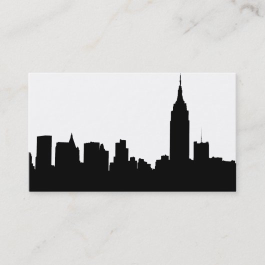 Carte De Visite Silhouette Skyline NYC, ESB #1 (Devant)