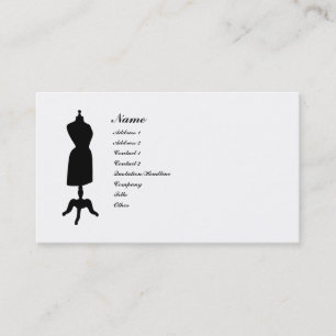 Carte De Visite Silhouette victorienne de forme de robe