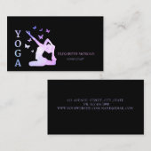 Carte De Visite Silhouette Yoga pour femmes professionnelles moder (Devant / Derrière)