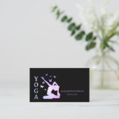 Carte De Visite Silhouette Yoga pour femmes professionnelles moder (Debout devant)