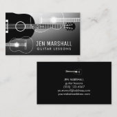 Carte De Visite silhouettes de guitare (Devant / Derrière)