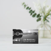 Carte De Visite silhouettes de guitare (Debout devant)