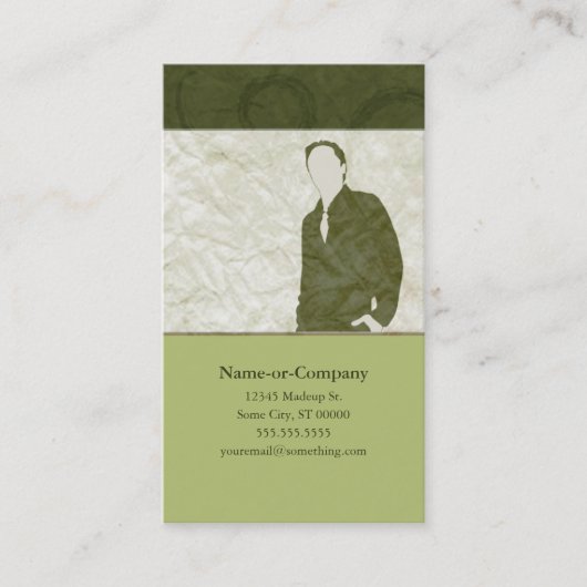 Carte De Visite silhouettes d'entreprise (Devant)