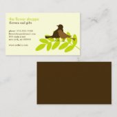 Carte De Visite Silhouettes d'oiseaux de jardin (Devant / Derrière)