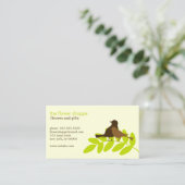 Carte De Visite Silhouettes d'oiseaux de jardin (Debout devant)