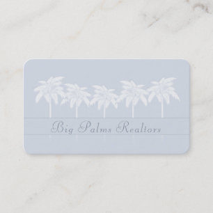 Carte De Visite Silhouettes Palms Bleus