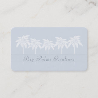 Carte De Visite Silhouettes Palms Bleus