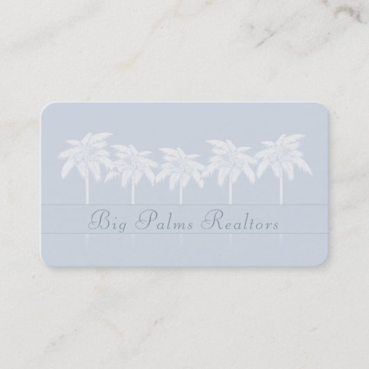 Carte De Visite Silhouettes Palms Bleus (Devant)