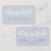 Carte De Visite Silhouettes Palms Bleus (Devant / Derrière)