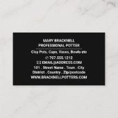 Carte De Visite Silhouettes Vase, Poteries, Poteries (Dos)