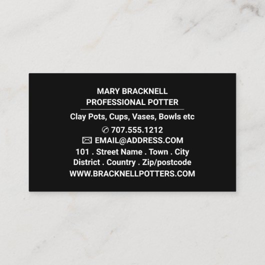 Carte De Visite Silhouettes Vase, Poteries, Poteries (Dos)