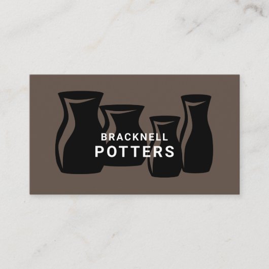 Carte De Visite Silhouettes Vase, Poteries, Poteries (Devant)