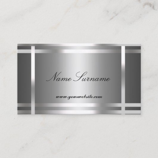 Carte de visite Silver Abstrait (Devant)