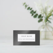 Carte De Visite Silver Black Luxe (Debout devant)