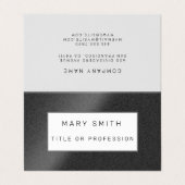 Carte De Visite Silver Black Luxe (Extérieur déplié)