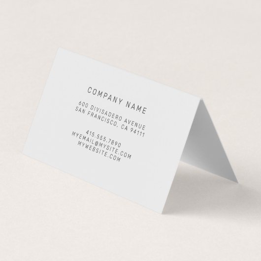 Carte De Visite Silver Black Luxe (Dos)