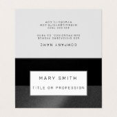 Carte De Visite Silver Black Luxe (Extérieur déplié)