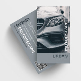 Carte de visite Silver Car Grey