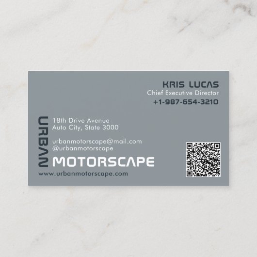 Carte de visite Silver Car Grey (Dos)