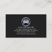 Carte De Visite Silver Chain-Wheel Sprocket Spanner Auto Repairs (Dos)