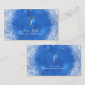Carte De Visite Silver Ciseaux Fairy Tale Blue Hair Stlist (Devant / Derrière)