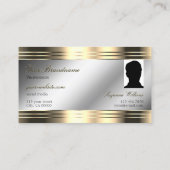 Carte De Visite Silver Classy Gold brillant Diamonds Monogramme Ph (Dos)