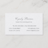 Carte de visite Silver Damask (Dos)