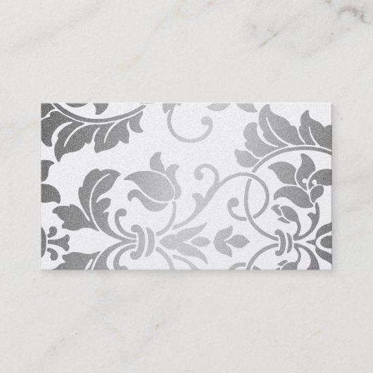 Carte de visite Silver Damask (Devant)
