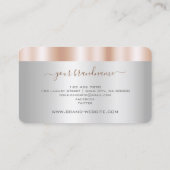 Carte De Visite Silver de luxe et Rose Gold Effet Professional (Dos)