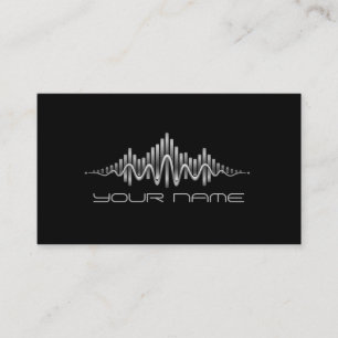 Carte De Visite Silver Equalizer DJ