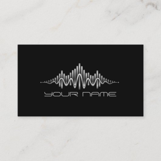 Carte De Visite Silver Equalizer DJ (Devant)