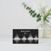 Carte De Visite Silver et Black Equalizer Waves DJ Sound Tech (Debout devant)