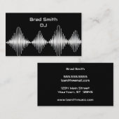 Carte De Visite Silver et Black Equalizer Waves DJ Sound Tech (Devant / Derrière)