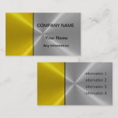 Carte De Visite Silver et Or Luxury Metallic (Devant / Derrière)