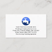 Carte De Visite Silver Faucet Dripping Water Droplets (Dos)