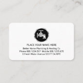 Carte De Visite Silver Faucet On Rising Water Waves (Dos)