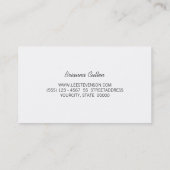 Carte De Visite Silver Faux Sequin moderne et tendance (Dos)