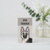 Carte De Visite Silver German Shepherd Trainer chien Services pour (Debout devant)