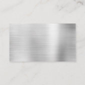 Carte De Visite Silver Glitzy Waves Stripes Business name website (Dos)